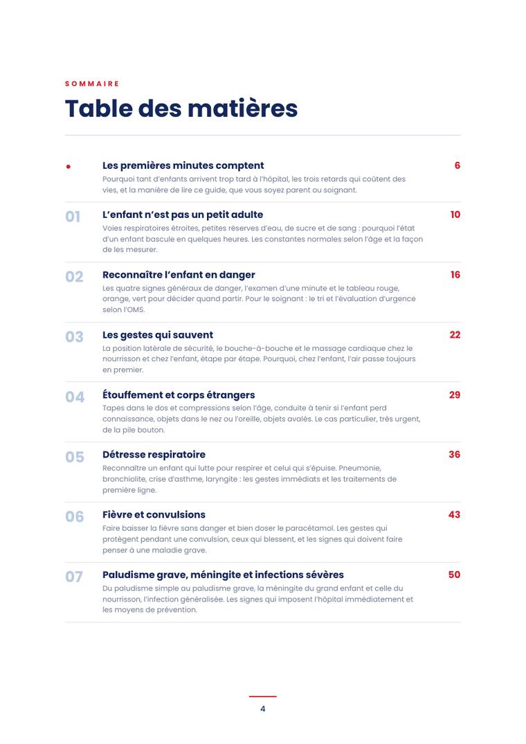 Sommaire détaillé du guide